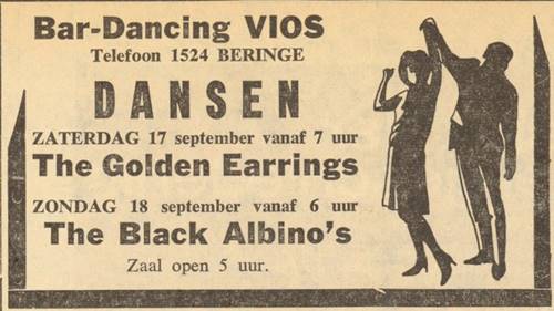 The Golden Earrings show ad scan September 17 1966 Beringe - Bar Dancing Vios